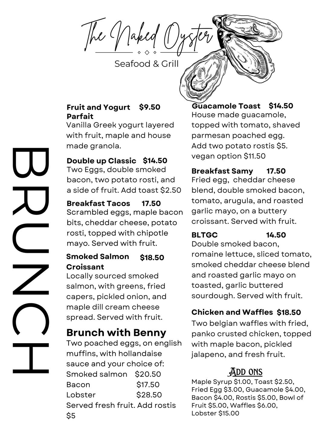 Brunch Menu